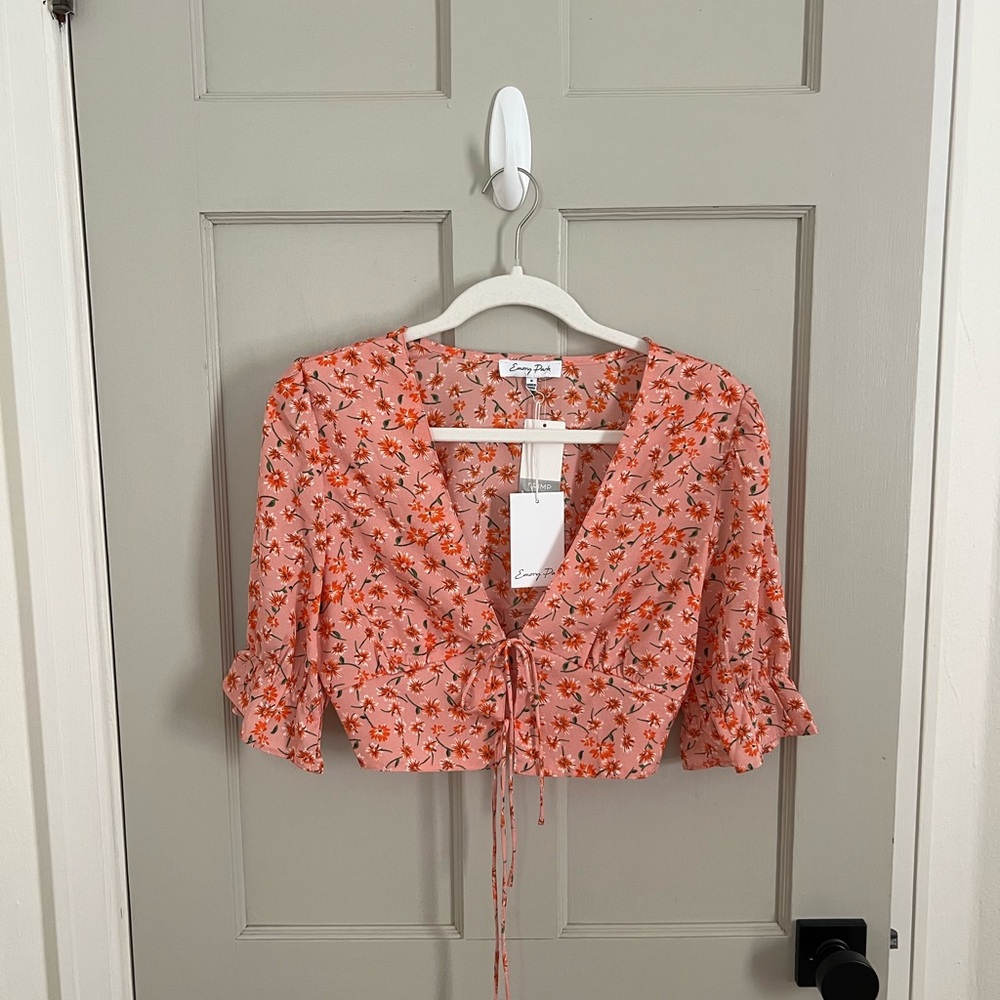 Emory Park Pink Floral Blouse